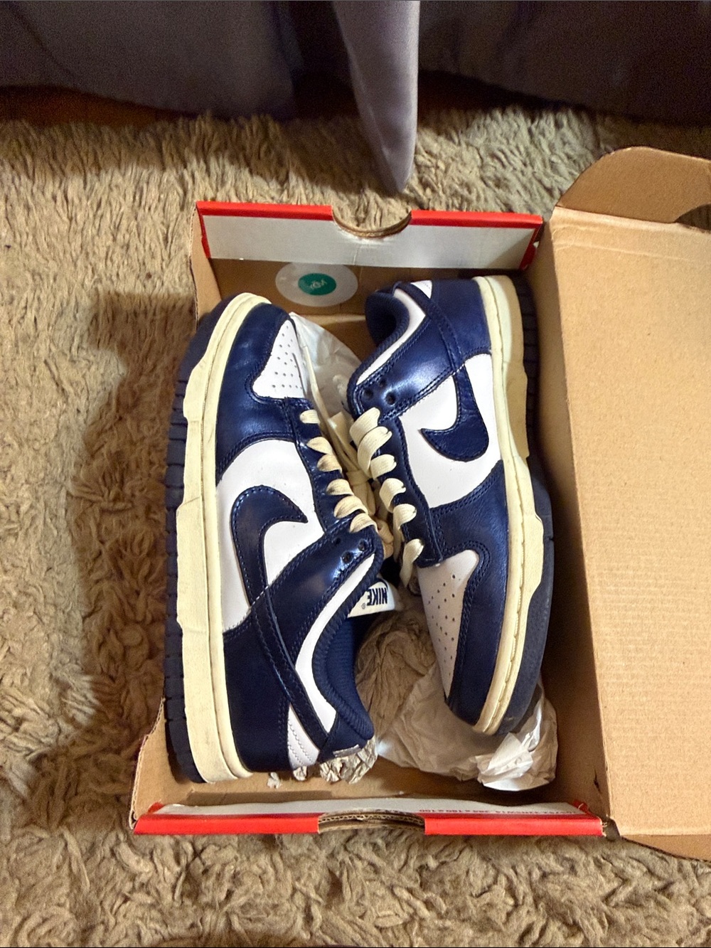 Nike Dunk Low Navy and White Retro Sneakers